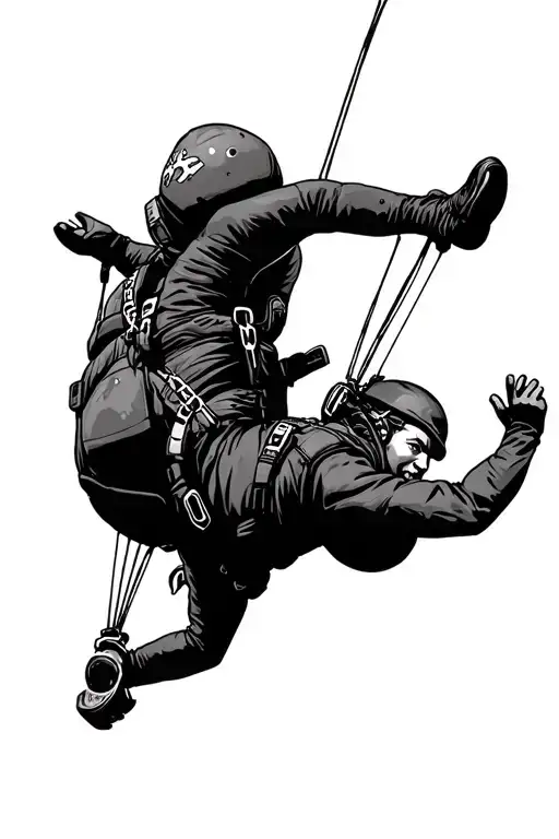 skydive freefall tattoo design idea