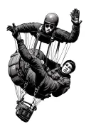 skydive freefall tattoo design idea