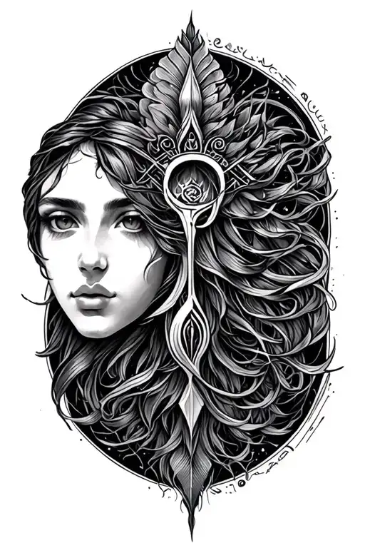 Gemini zodiac symbol tattoo design idea