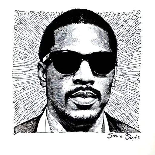 Stevie Wonder album cover tattoo design idea