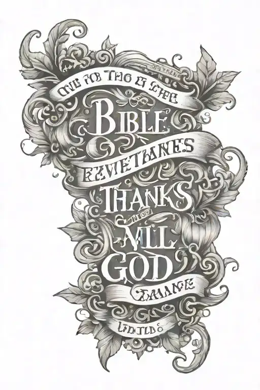 bible verse in everything give thanks for this is the will of God in Christ Jesus concerning you  tattoo design idea