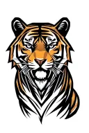 Tiger logo for archery sports team tattoo design idea
