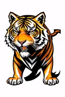 Tiger logo for archery sports team tattoo design idea