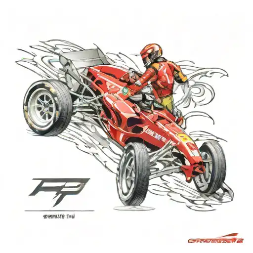 Ferrari F1 2004 michael schumacher tattoo design idea