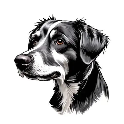 Memorial Dog tattoo design idea
