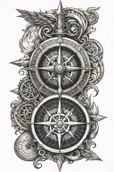 Trident and Compass tattoo design idea