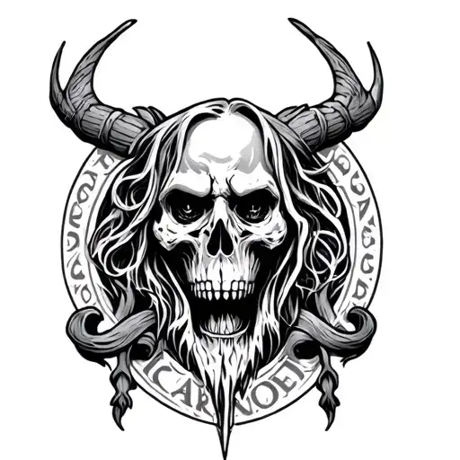 FEAR GOD-old english tattoo design idea