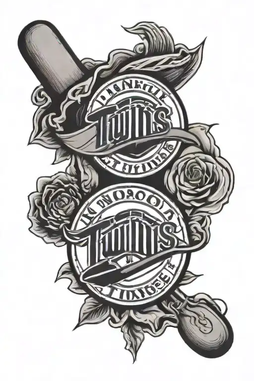 Minnesota twins baseball team tattoo design idea