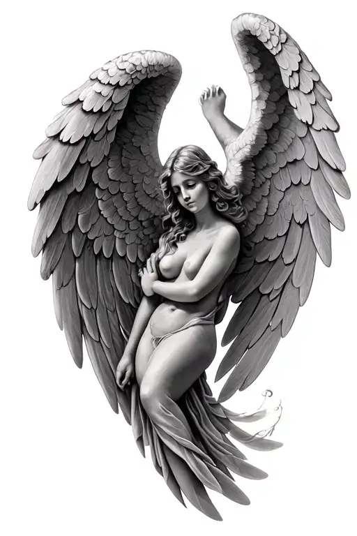 angel wings memorial tattoo tattoo design idea
