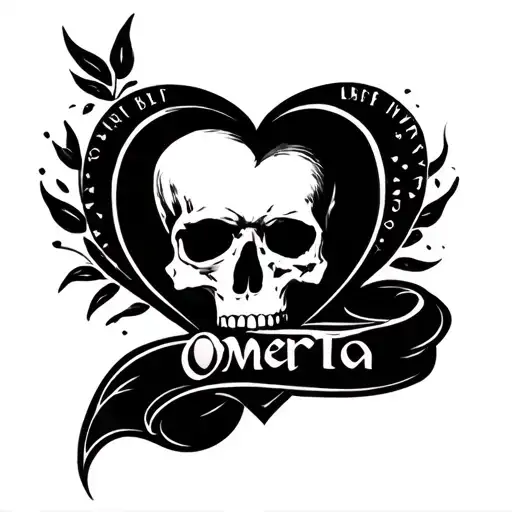 Omerta tattoo symbol, family, friends and love, and loyalty as the most important atribute tattoo design idea