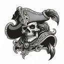  traditional Spanish conquistador with a skull face tattoo tattoo design idea