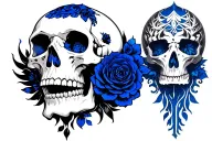 skull Ultramarine tattoo design idea