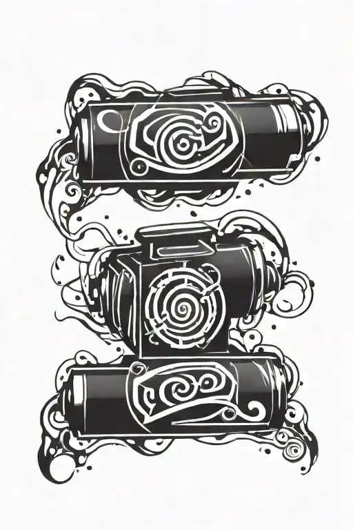  positive and negative battery tattoo design idea