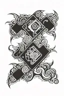  positive and negative battery tattoo design idea