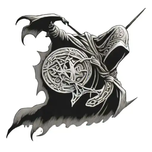 Nazgul from the lord of the ring  tattoo design idea