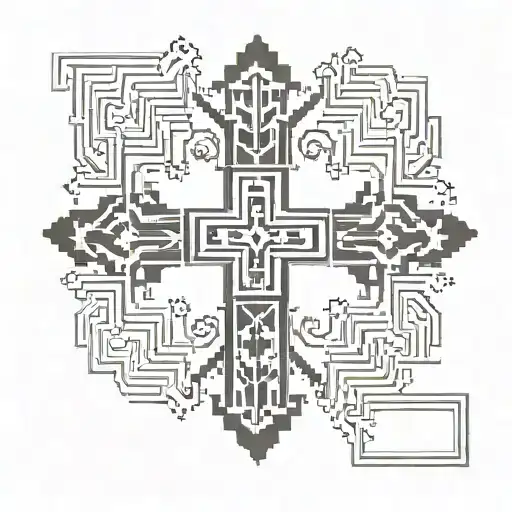 romanian cross stitch pattern tattoo design idea