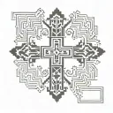 romanian cross stitch pattern tattoo design idea