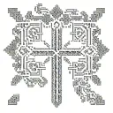 romanian cross stitch pattern tattoo design idea