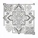 romanian cross stitch pattern tattoo design idea