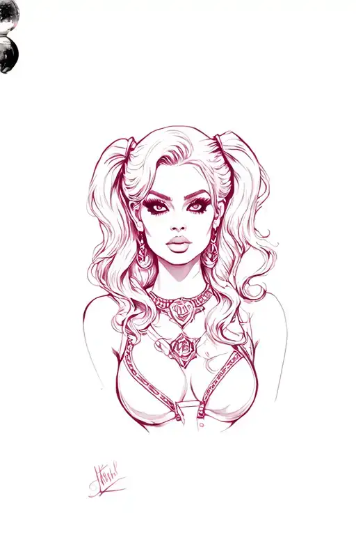 a tattoo of harley quin Hannah Michelle ghana tattoo design idea