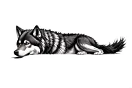 wolf tattoo design idea