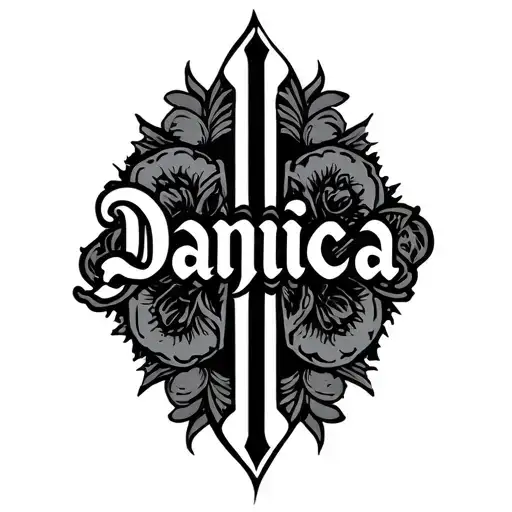 "Danica " Two Word Ambigram Generator tattoo design idea
