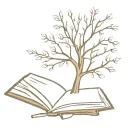 tree coming from book open in front tattoo design idea