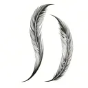 raven feathers falling tattoo design idea