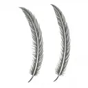 raven feathers falling tattoo design idea