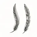 raven feathers falling tattoo design idea