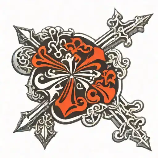 chrome hearts crosses  tattoo design idea
