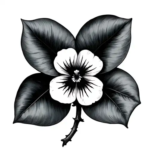 black african violet tattoo design idea