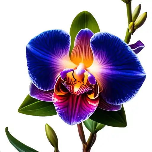 Cattleya Orchid tattoo design idea