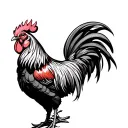 Jewish rooster tattoo design idea
