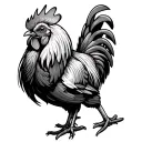 Jewish rooster tattoo design idea