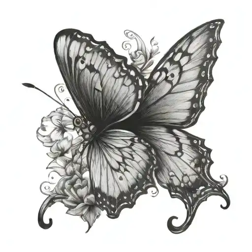butterfly, fairy, below collar bone tattoo design idea