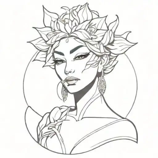 jhin league of legends lotus flower blooming tattoo design idea