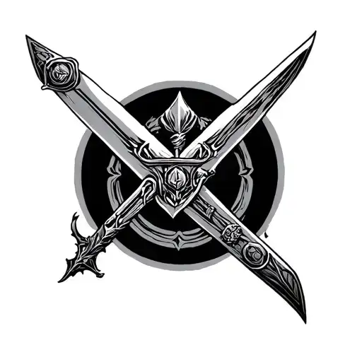 sword of damocles tattoo design idea