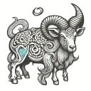 Ram & Bull Symbol Fusion A tattoo that combines the symbols of the Ram (Aries) and Bull (Taurus). You could have the two tattoo design idea