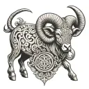 Ram & Bull Symbol Fusion A tattoo that combines the symbols of the Ram (Aries) and Bull (Taurus). You could have the two tattoo design idea