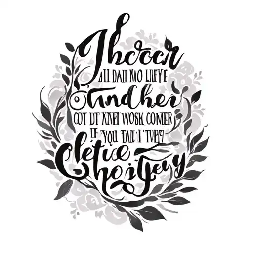 Gita verse quote along tattoo design idea