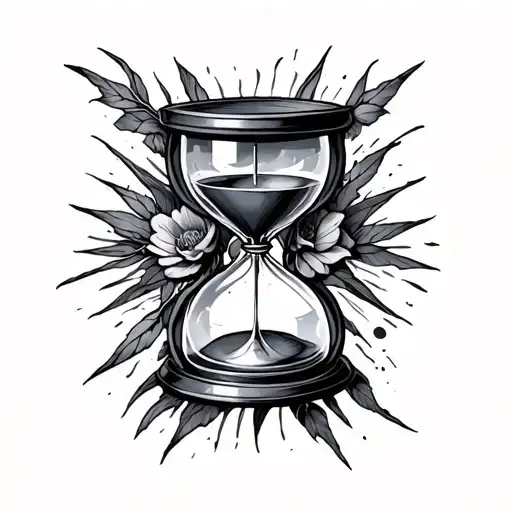 Memento Mori Hourglass tattoo design idea