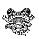 navy seal frog bones tattoo design idea