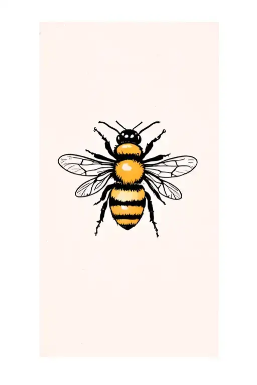 Honey bee tattoo design idea