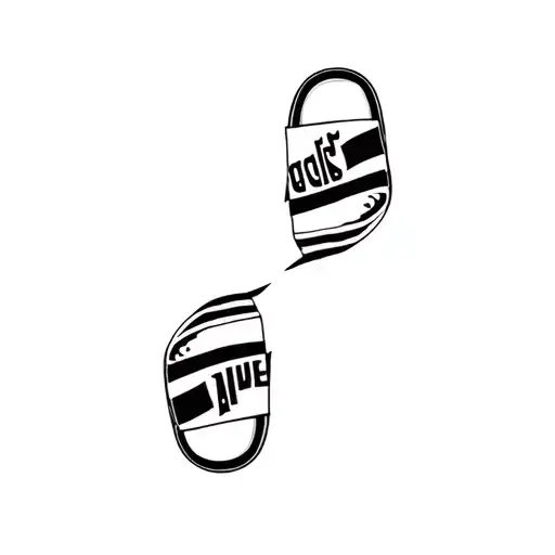 beach slides of adidas tattoo design idea