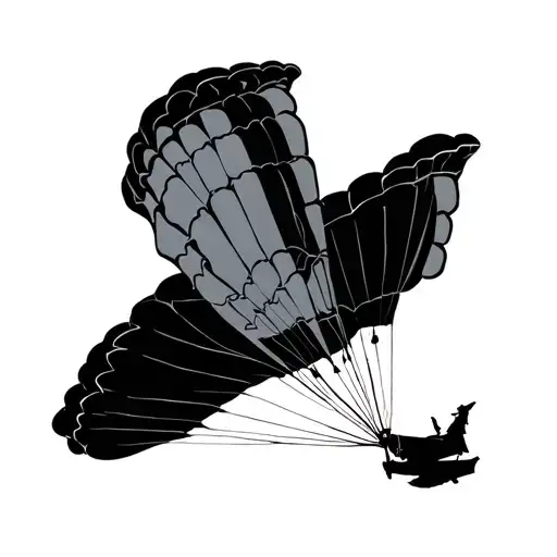 parachute tattoo design idea
