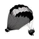 parachute tattoo design idea