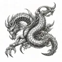 scorpio guy with capricorn zodiac sign tattoo design idea