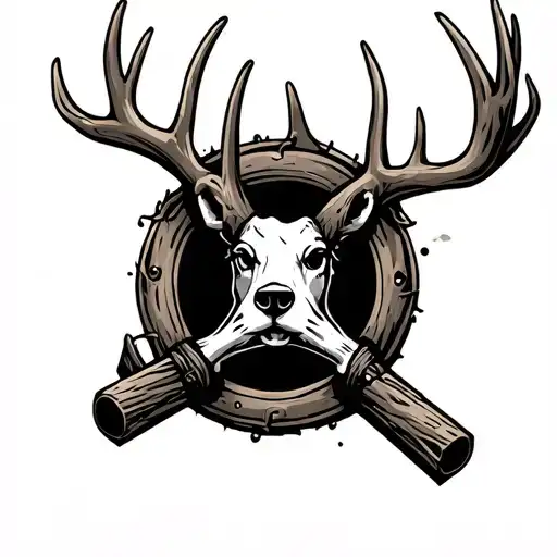 An open hunting trap tattoo design idea