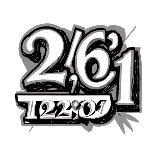 "26/12/81" birthday date tattoo design idea